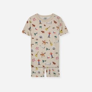 SMALLER THINGS Texas Forever Unisex Pajama Shorts and Top Set 10Y VGUC